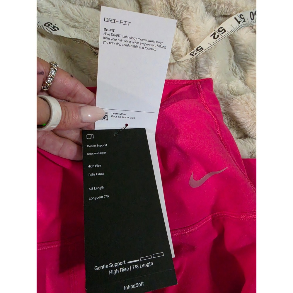 Nike Zenvy Dri-FIT High-Rise 7/8 Leggings Pink DQ6015-666 Womens Small NWT - Picture 4 of 6